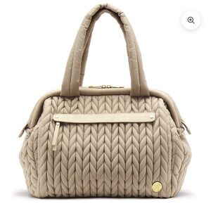Happ Paige Beige Quilted Diaper Bag